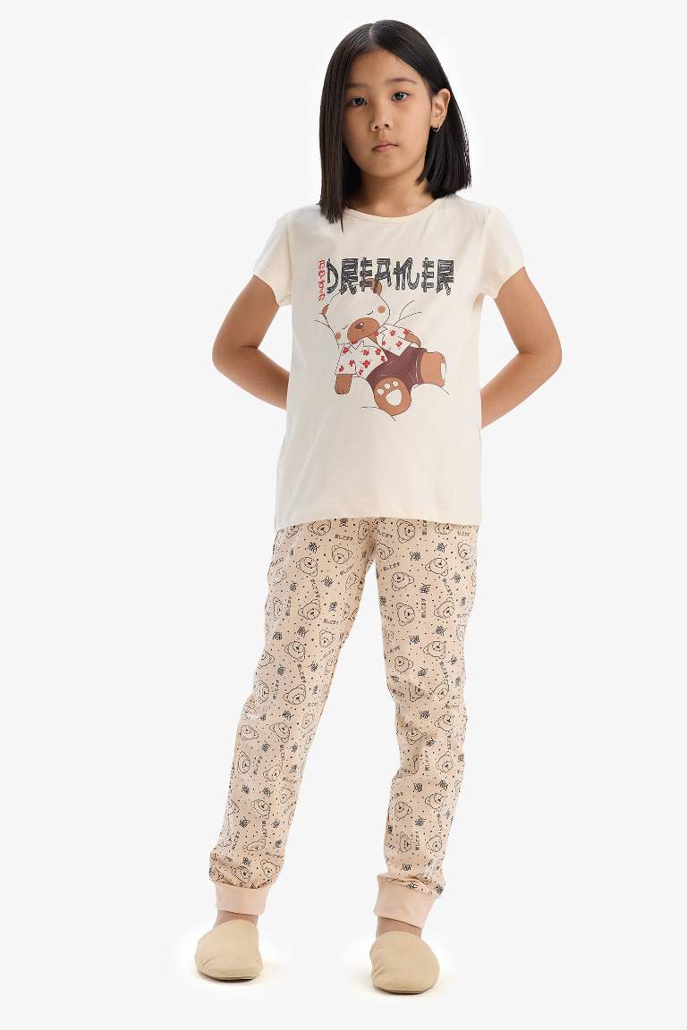 Girl Printed Top Bottom 2 Piece Pajama Set