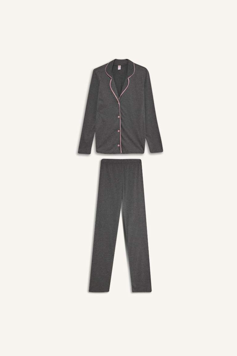 Pijama Takımı Regular Fit Uzun Kollu Üst Uzun Alt-Fall in Love