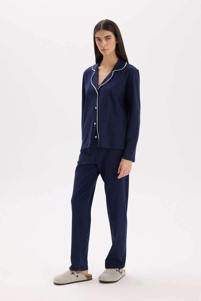 Pijama Takımı Regular Fit Uzun Kollu Üst Uzun Altı-Fall in Love
