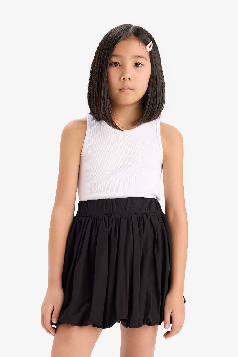 Girl Poplin Balloon Fit Skirt