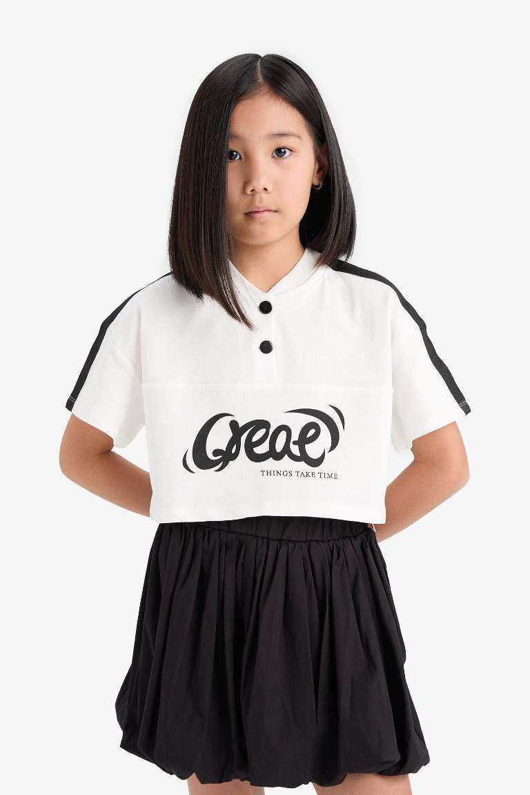 Girl Poplin Balloon Fit Skirt