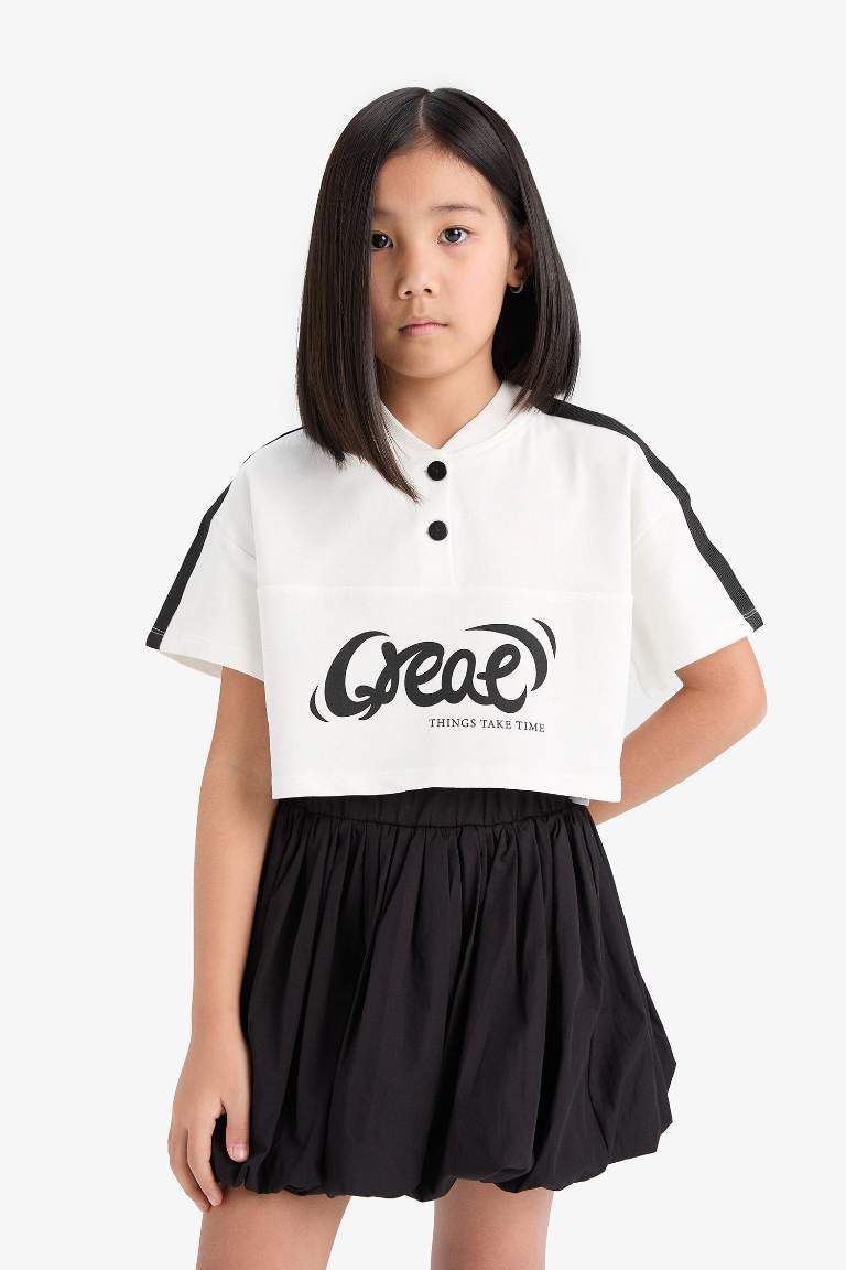 Girl Poplin Balloon Fit Skirt