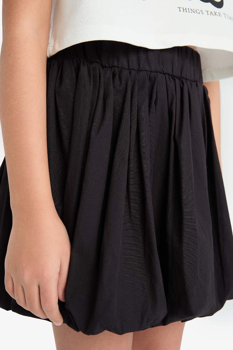 Girl Poplin Balloon Fit Skirt