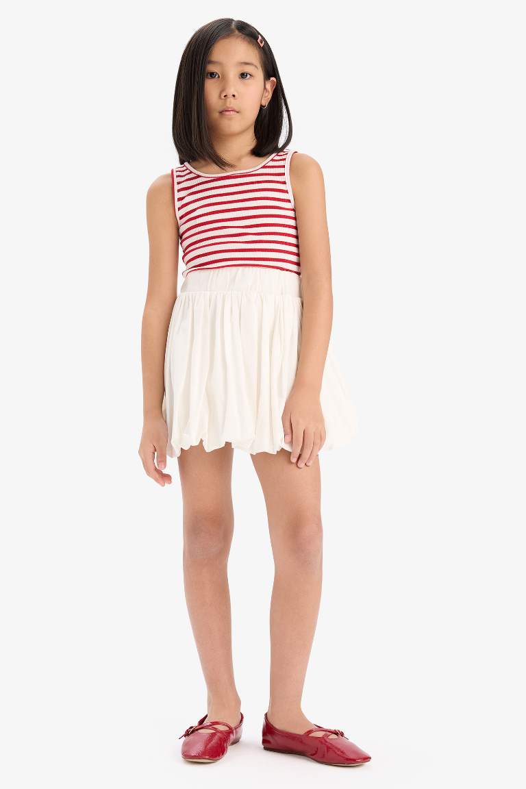 Girl Poplin Balloon Fit Skirt