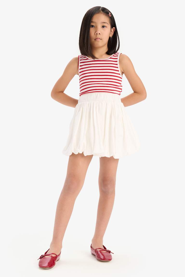 Girl Poplin Balloon Fit Skirt