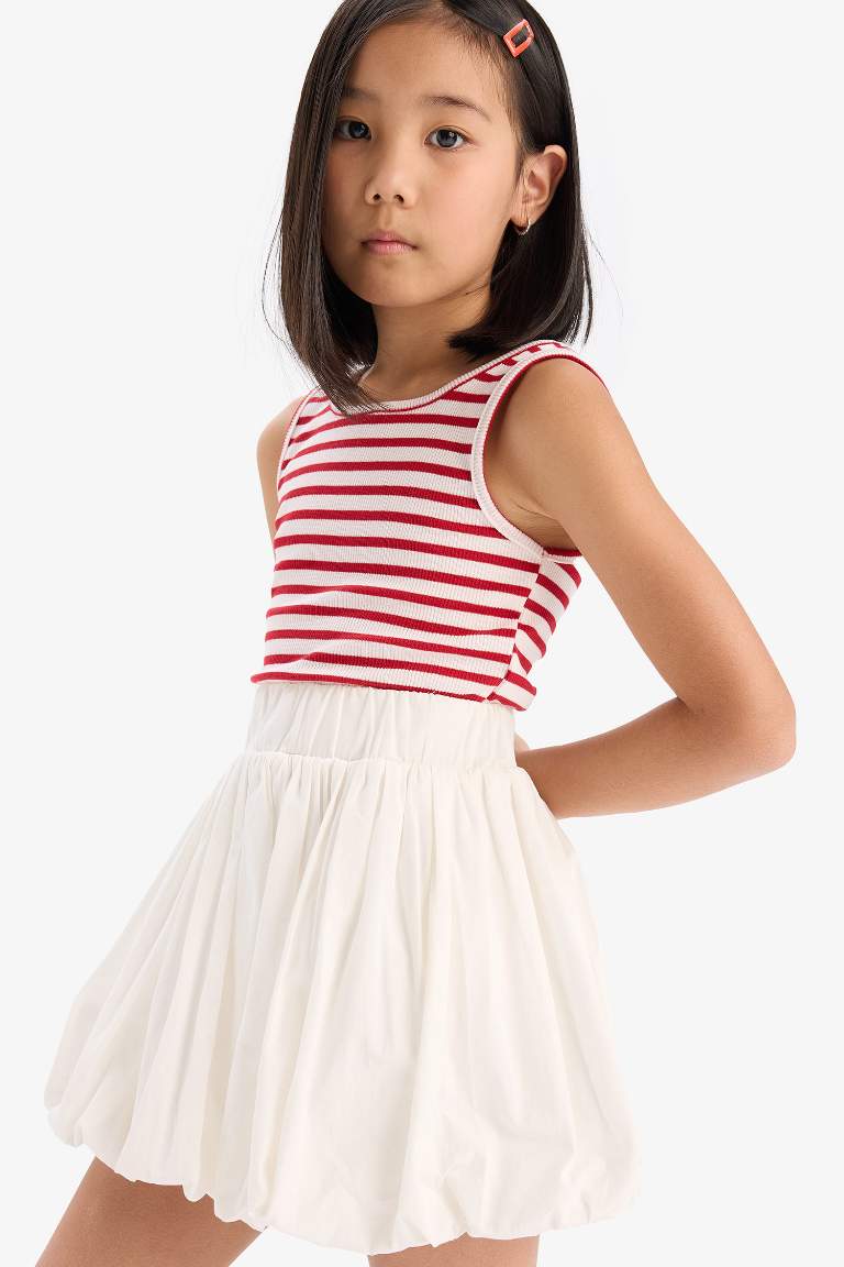 Girl Poplin Balloon Fit Skirt