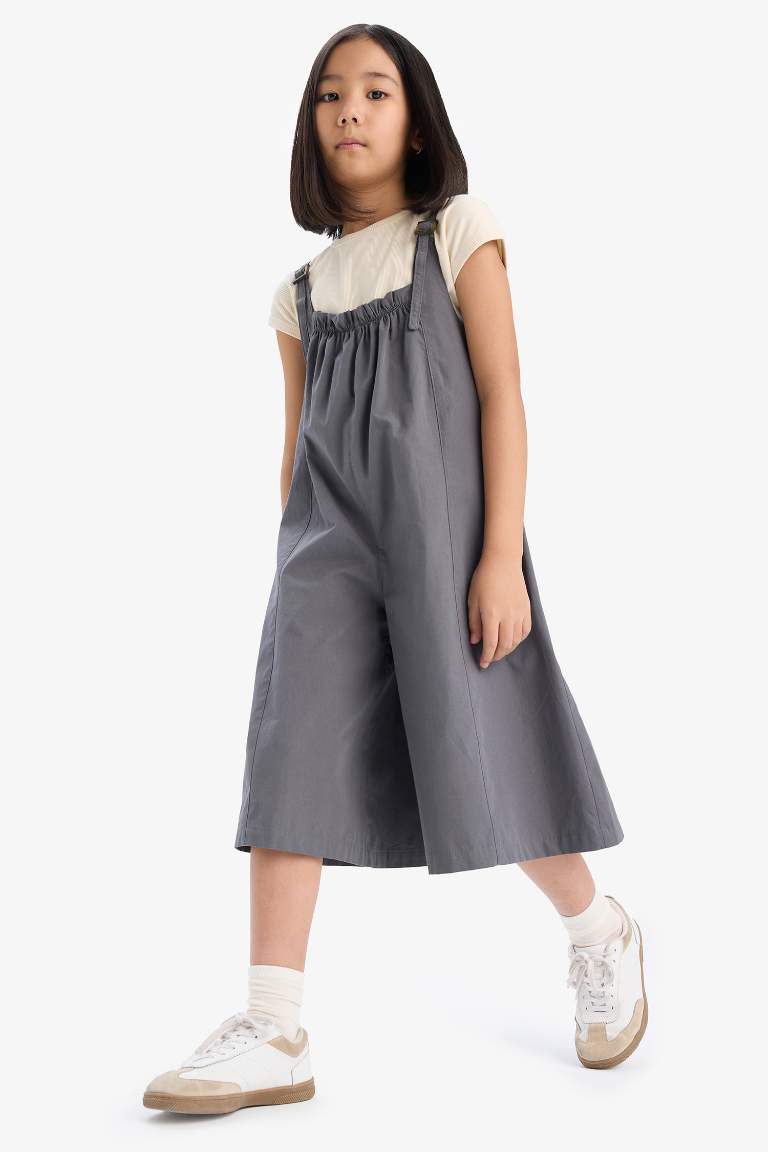 Girl Poplin Jumpsuit