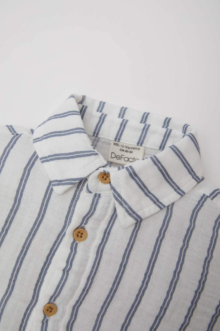 Baby Boy Striped Shirt Bottom 2 Piece Set