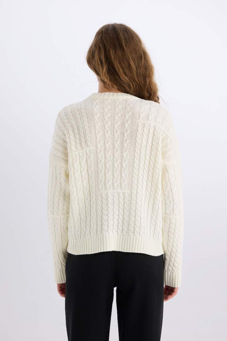 Pull Oversize en tricot à col rond