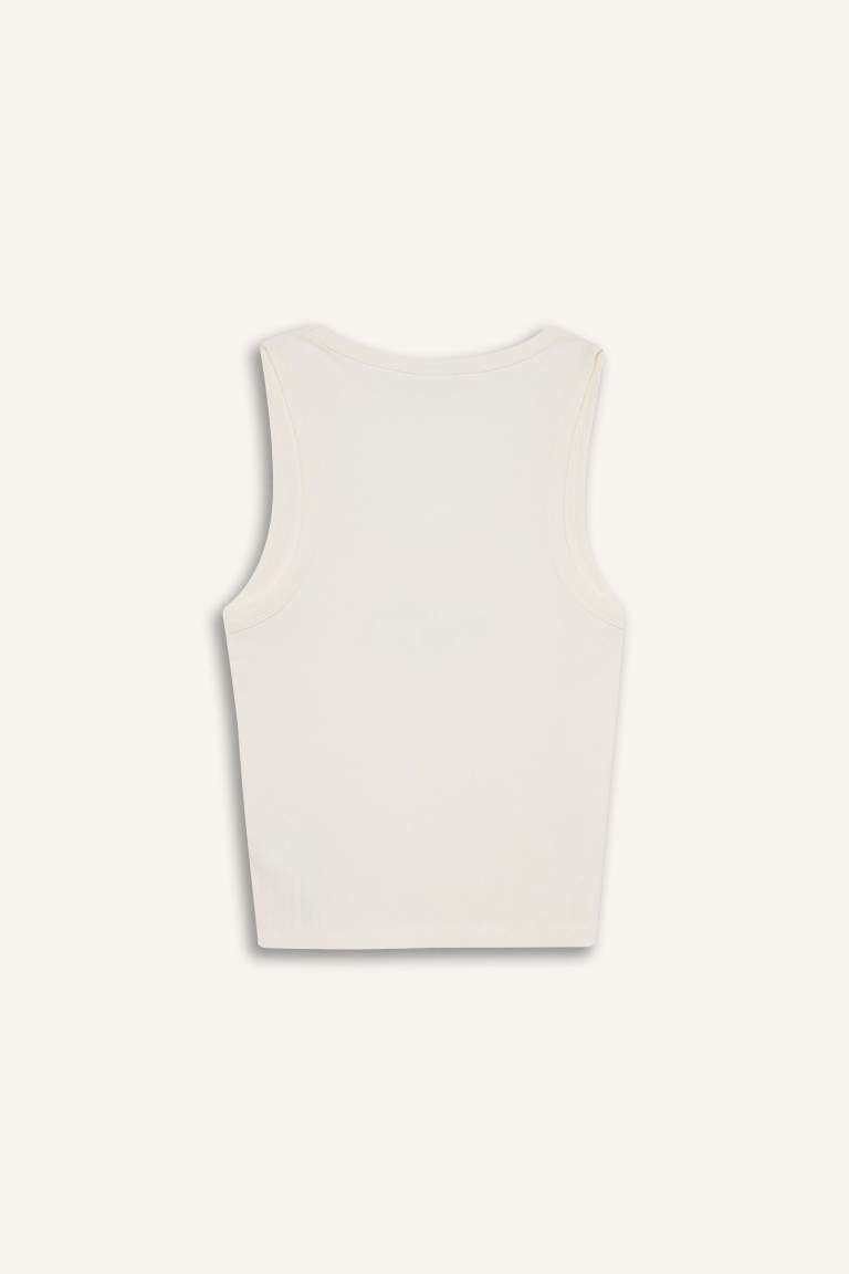 DeFactoFit Slim Fit Ribbed Camisole Sports Tank Top