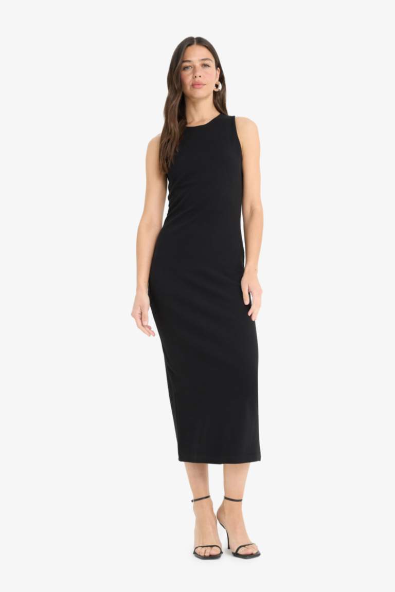 Bodycon Crew Neck Camisole Maxi Dress