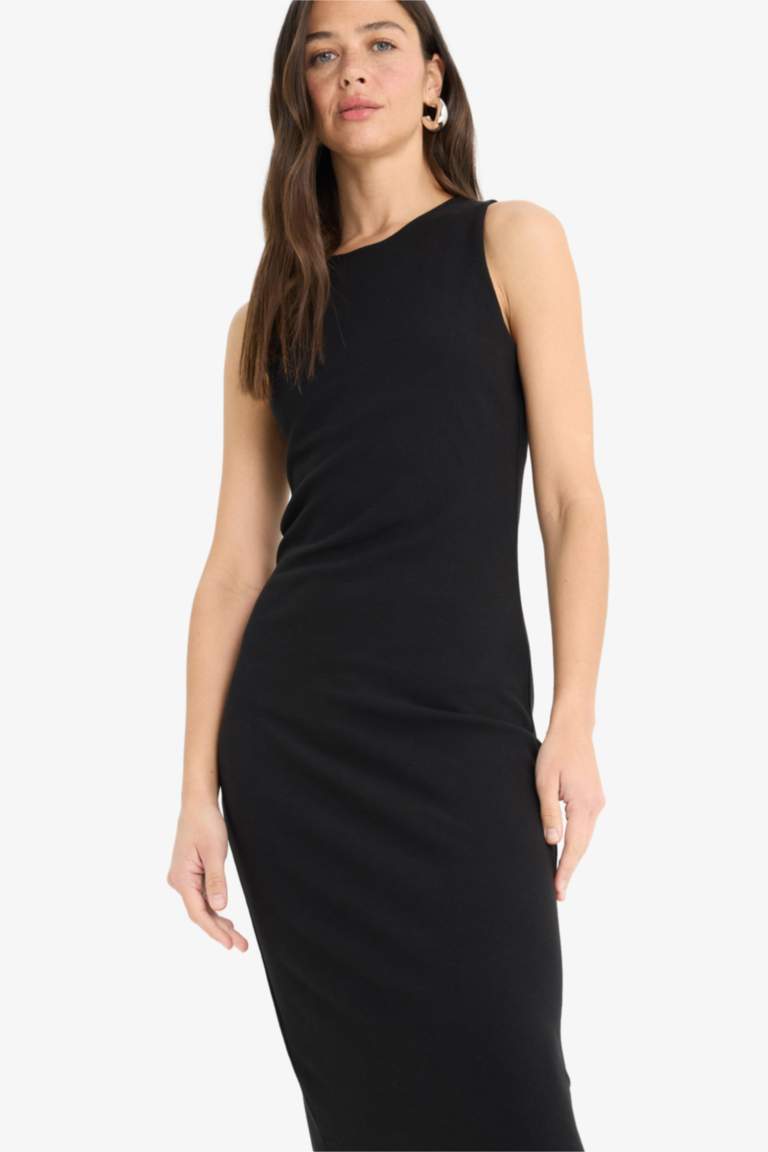 Bodycon Crew Neck Camisole Maxi Dress
