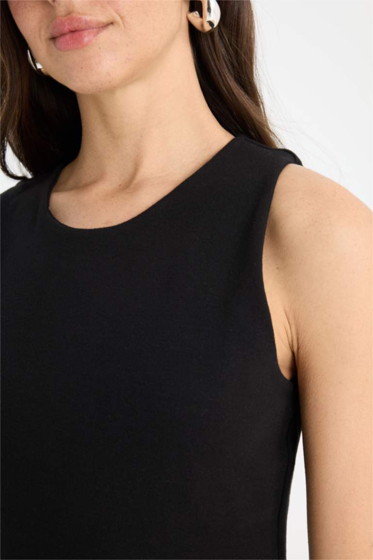 Bodycon Crew Neck Camisole Maxi Dress