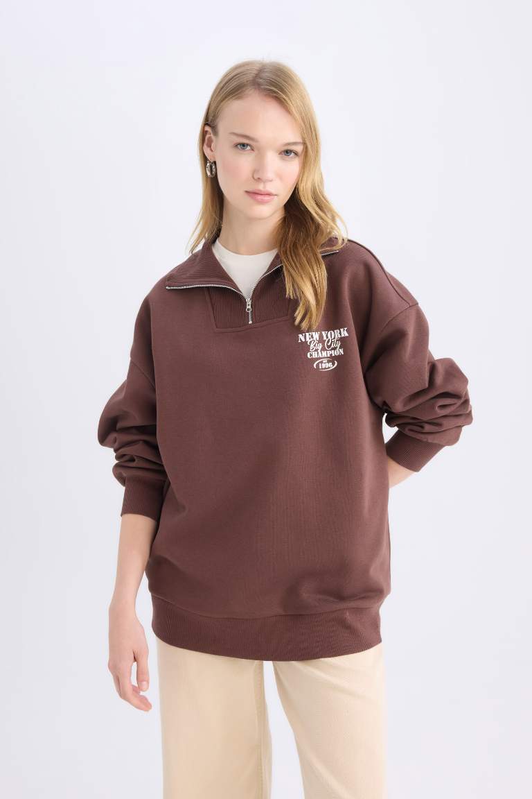 Oversize Fit Basic Sweatshirt