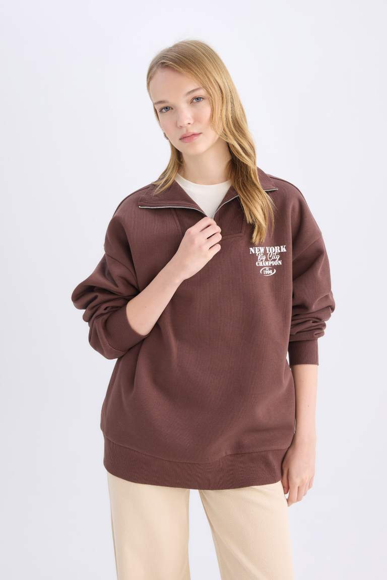 Oversize Fit Basic Sweatshirt