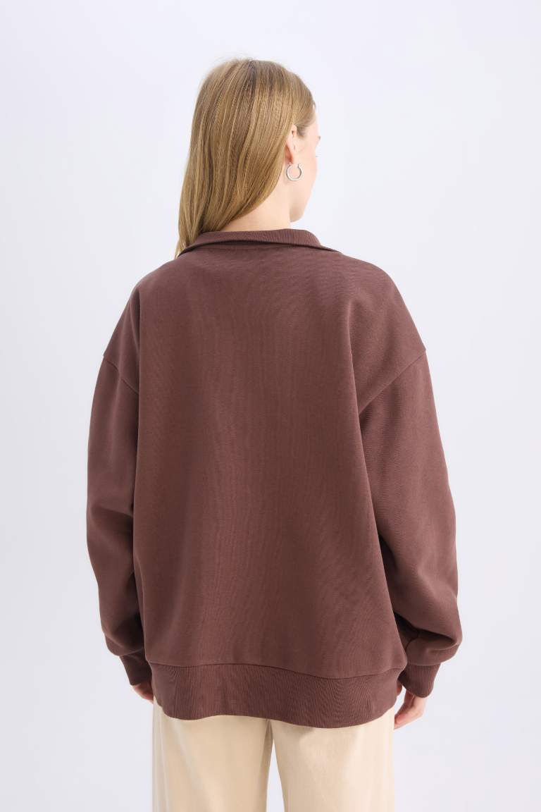 Oversize Fit Basic Sweatshirt