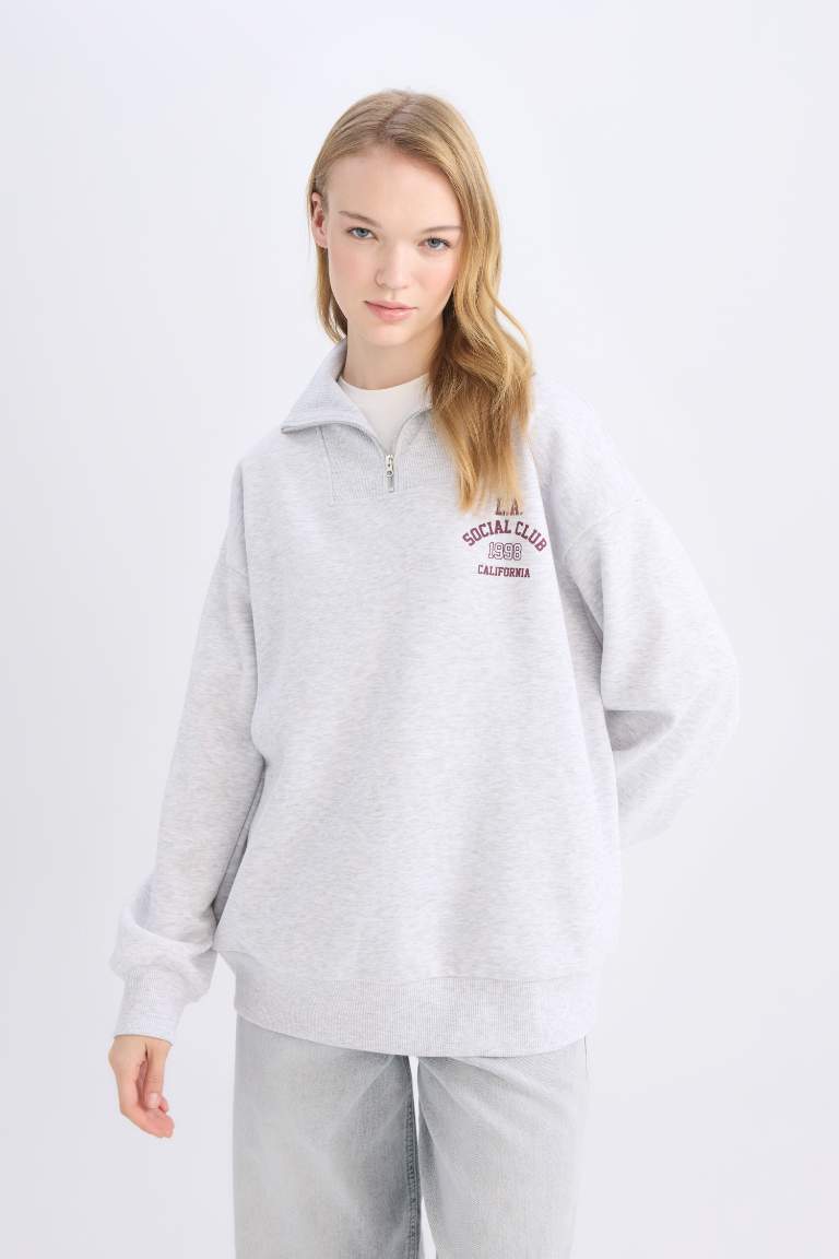 Oversize Fit Basic Sweatshirt