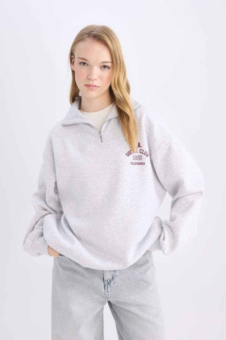 Oversize Fit Basic Sweatshirt