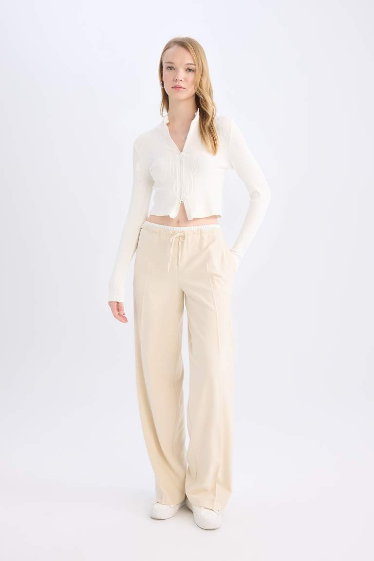 Wide Leg Normal Waist Trousers