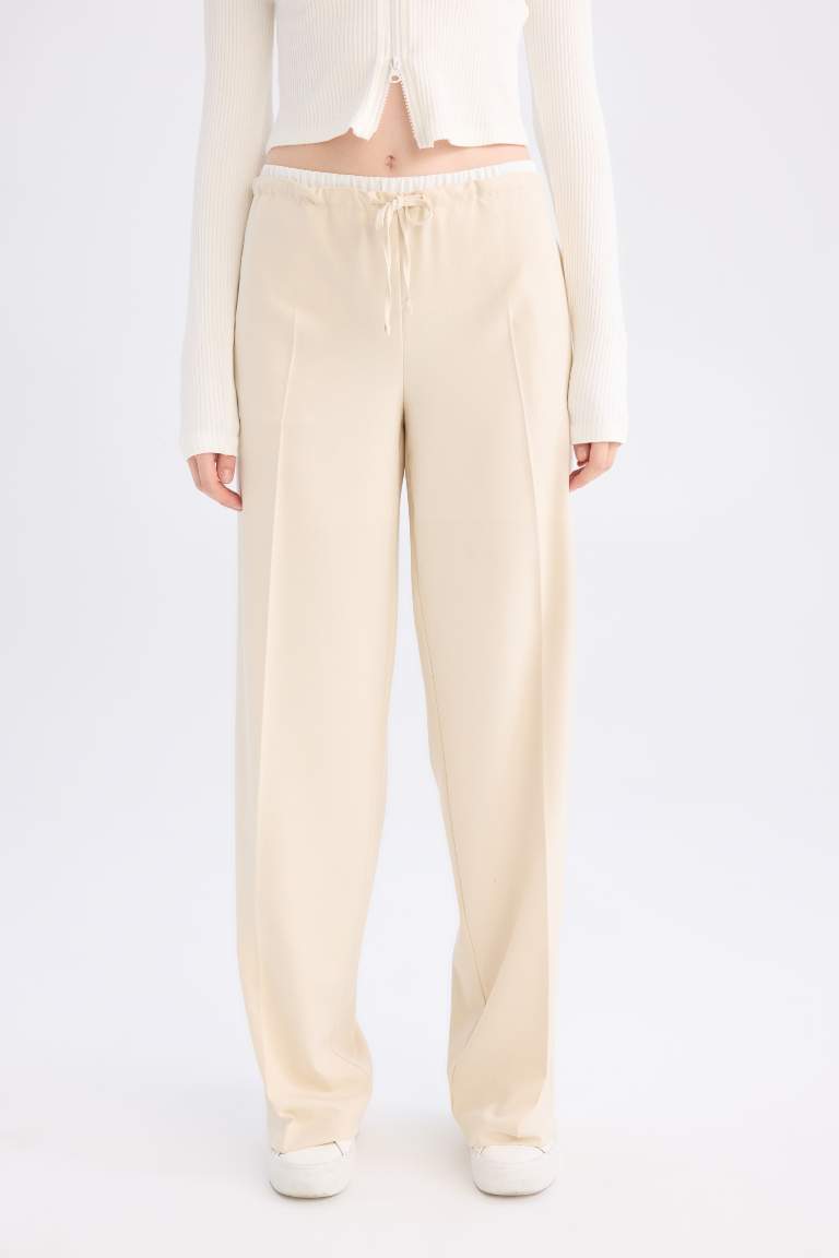 Wide Leg Normal Waist Trousers