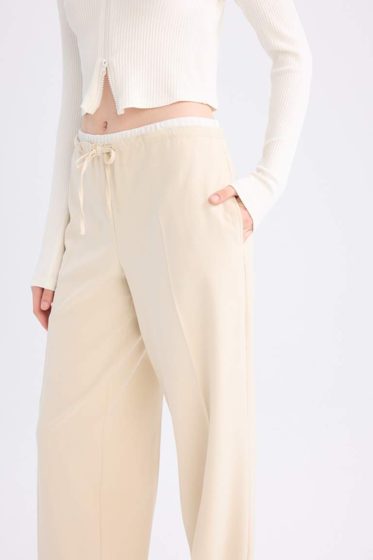 Wide Leg Normal Waist Trousers