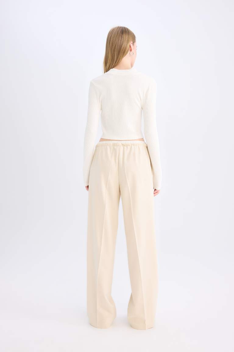 Wide Leg Normal Waist Trousers