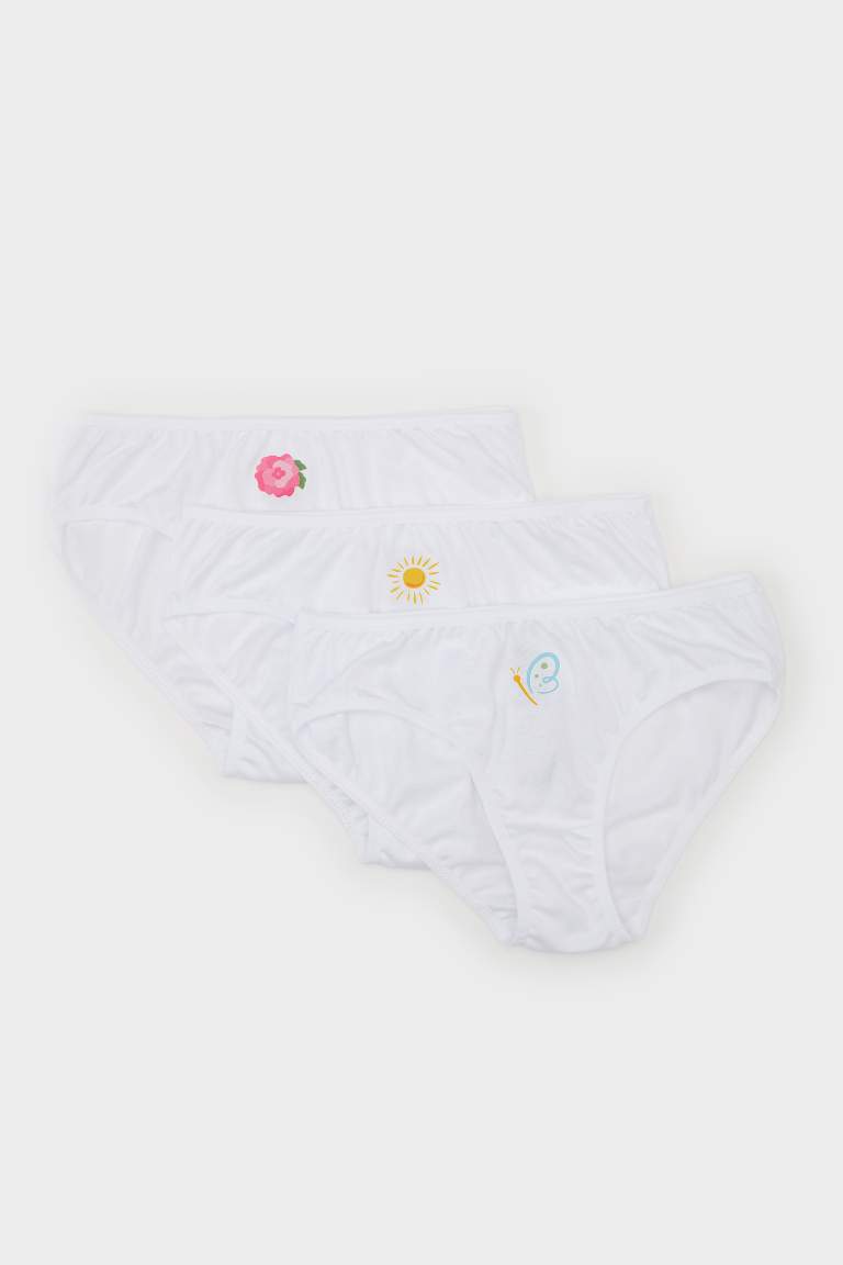 Girl Printed 3 Piece Slip Panties