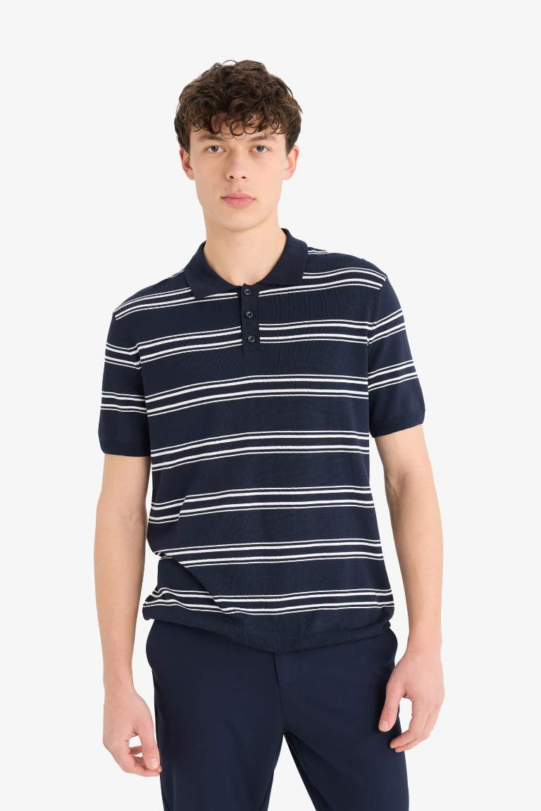 Regular Fit Polo Collar Knitwear Polo T-Shirt