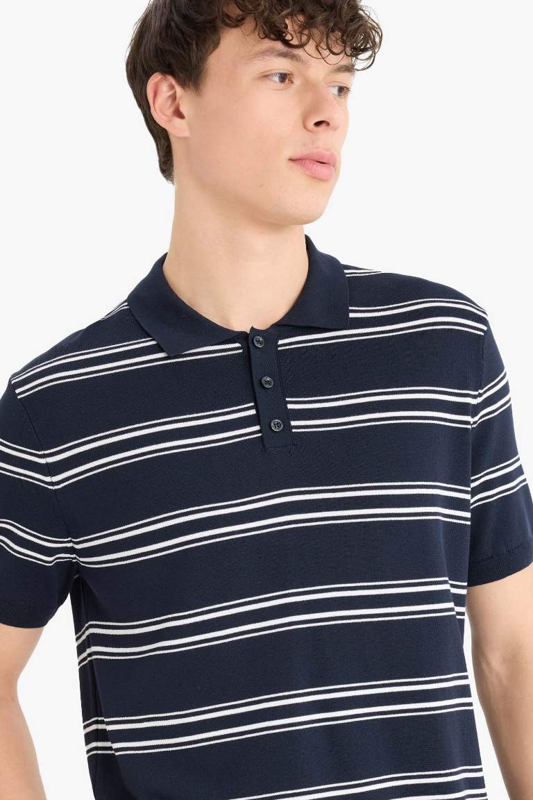 Regular Fit Polo Collar Knitwear Polo T-Shirt