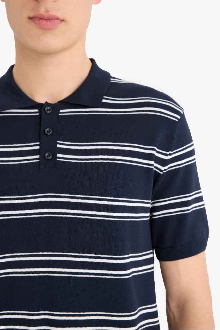 Regular Fit Polo Collar Knitwear Polo T-Shirt