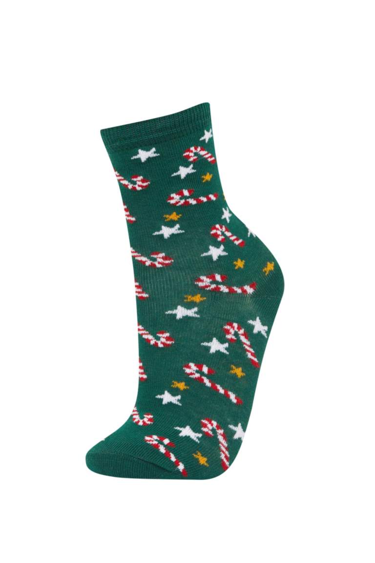 Носки с принтом новогодние из хлопка для мальчиков, 2 пары