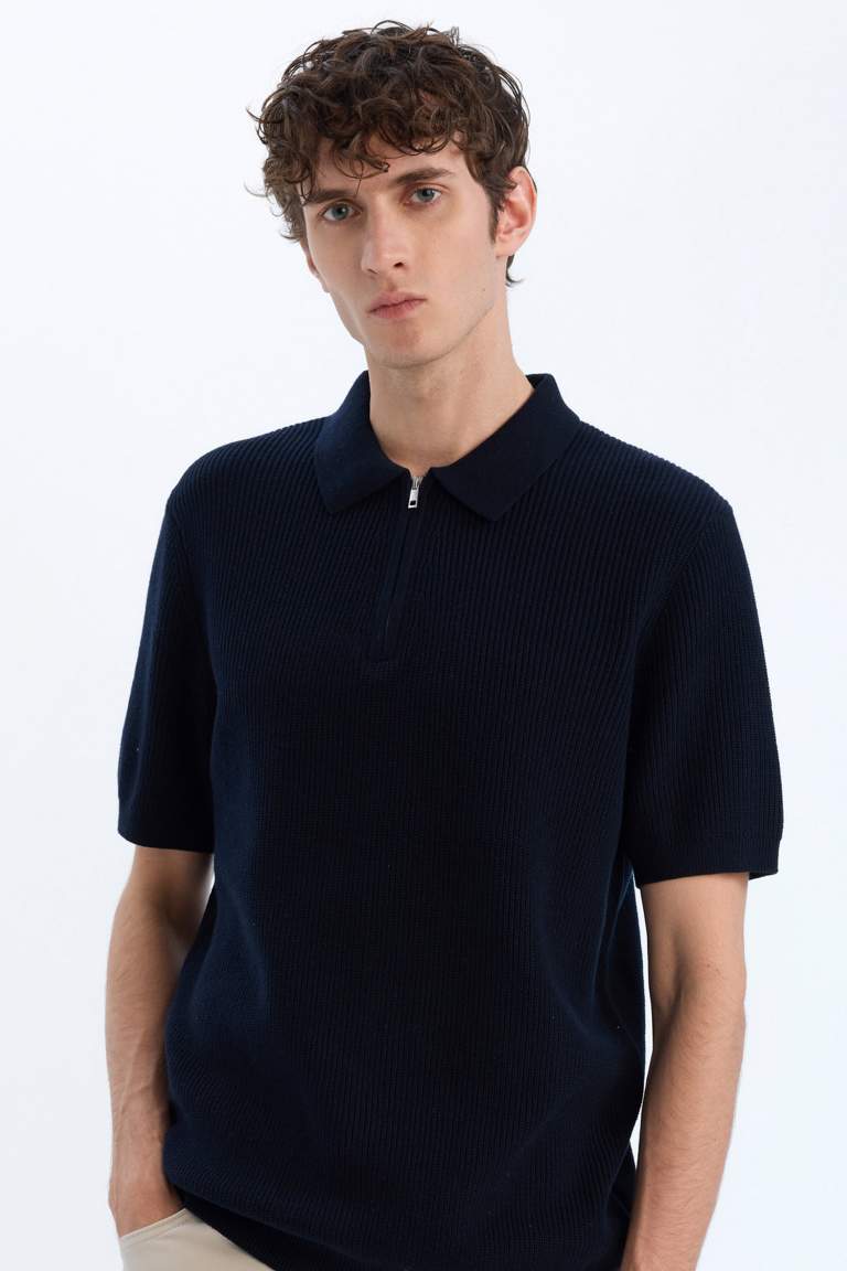 Standard Fit Cotton Acrylic Polo T-Shirt