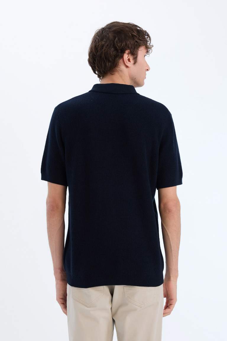 Standard Fit Cotton Acrylic Polo T-Shirt