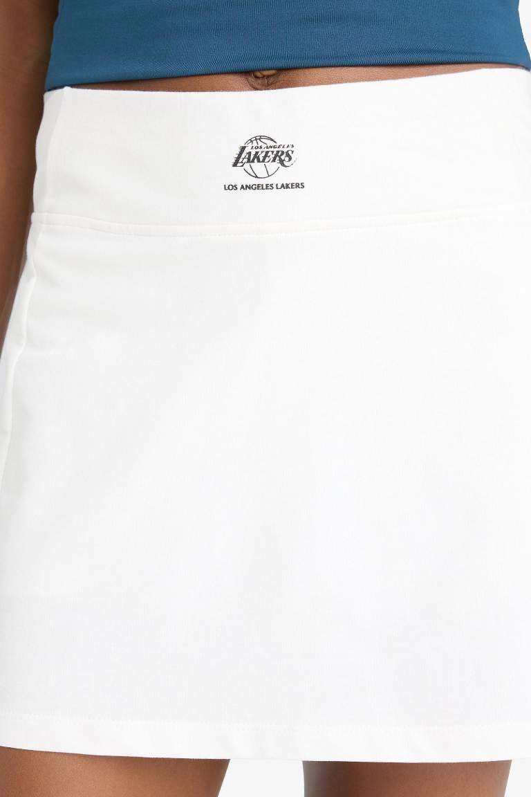 DeFactoFit NBA Los Angeles Lakers İçi Taytlı Mini Etek
