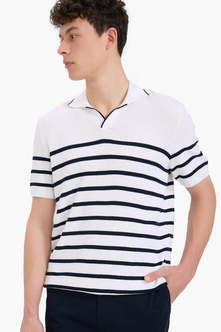 Standard Fit Knitwear Polo T-Shirt