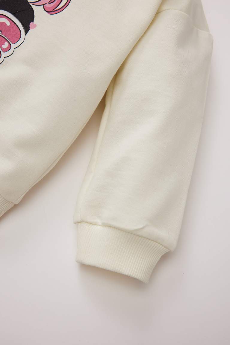 Sweatshirt imprimé à col rond pour bébé fille