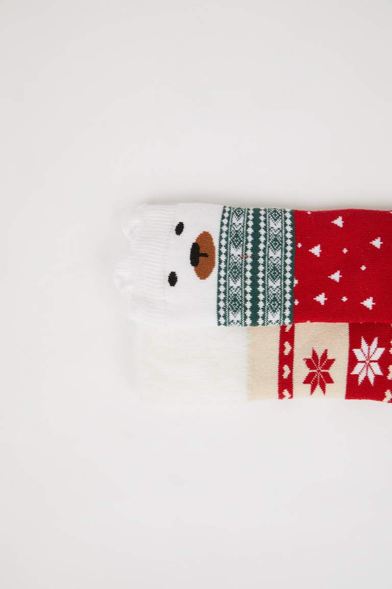 Lot de 2 paires de Chaussettes de Noël longues pour fille