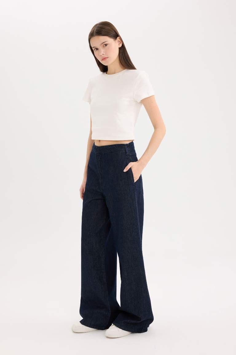 Wide Leg High Waist Long Jeans