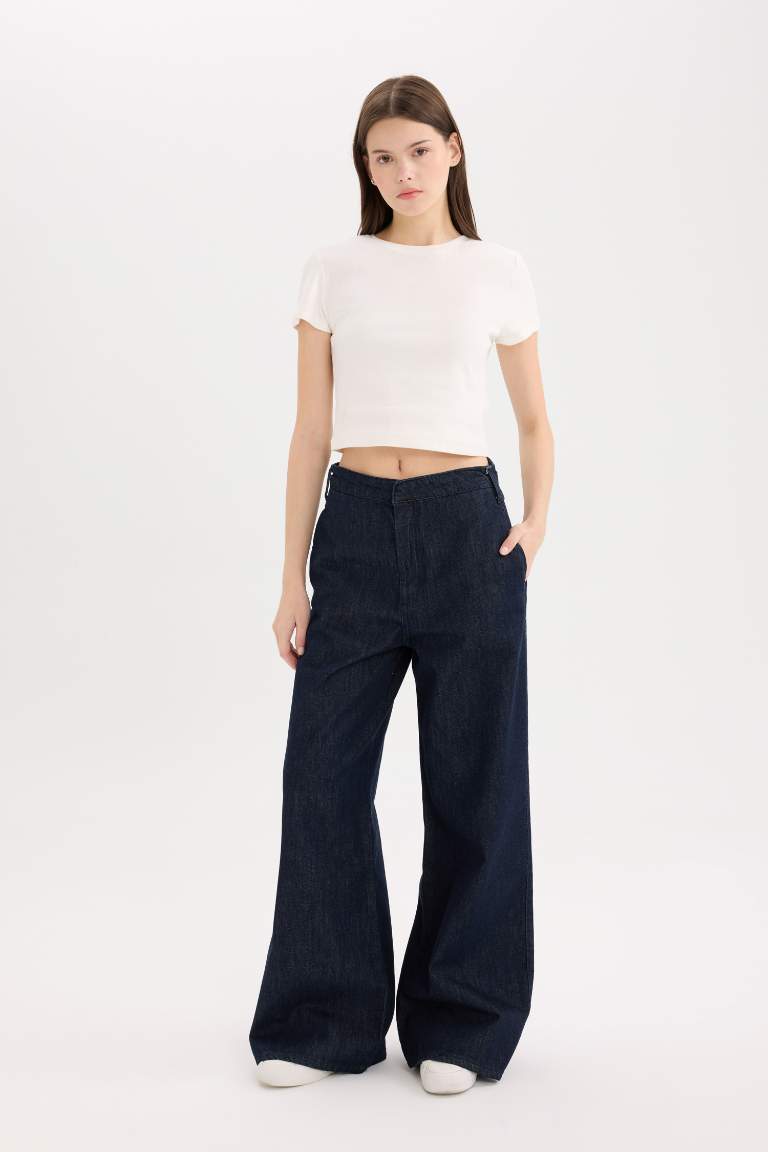 Wide Leg High Waist Long Jeans