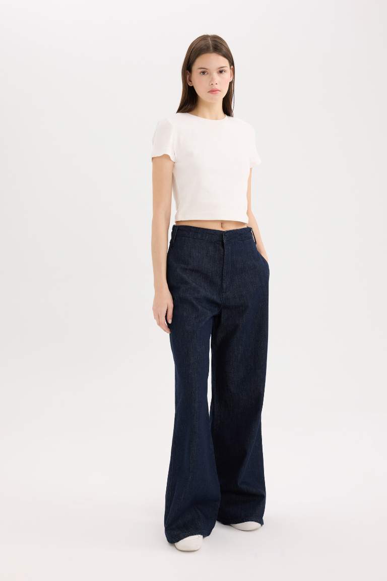 Wide Leg High Waist Long Jeans