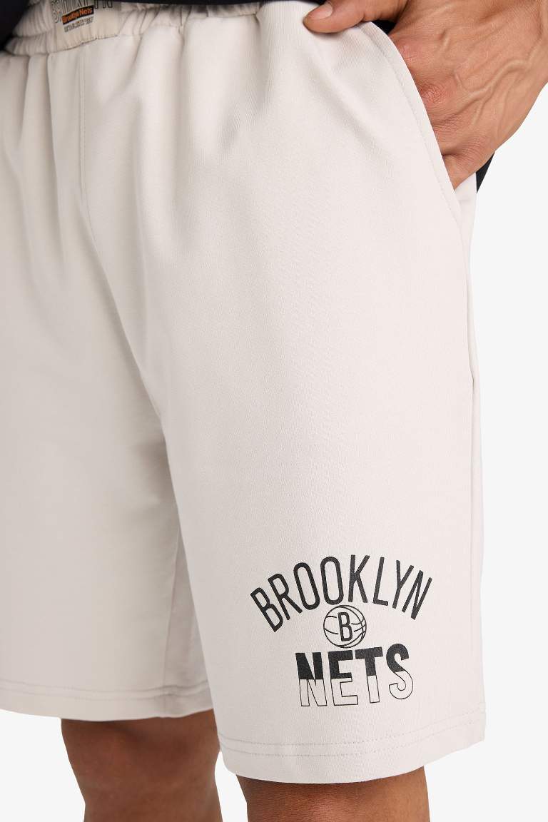 Шорты стандартного фасона NBA Brooklyn Nets с короткими штанинами