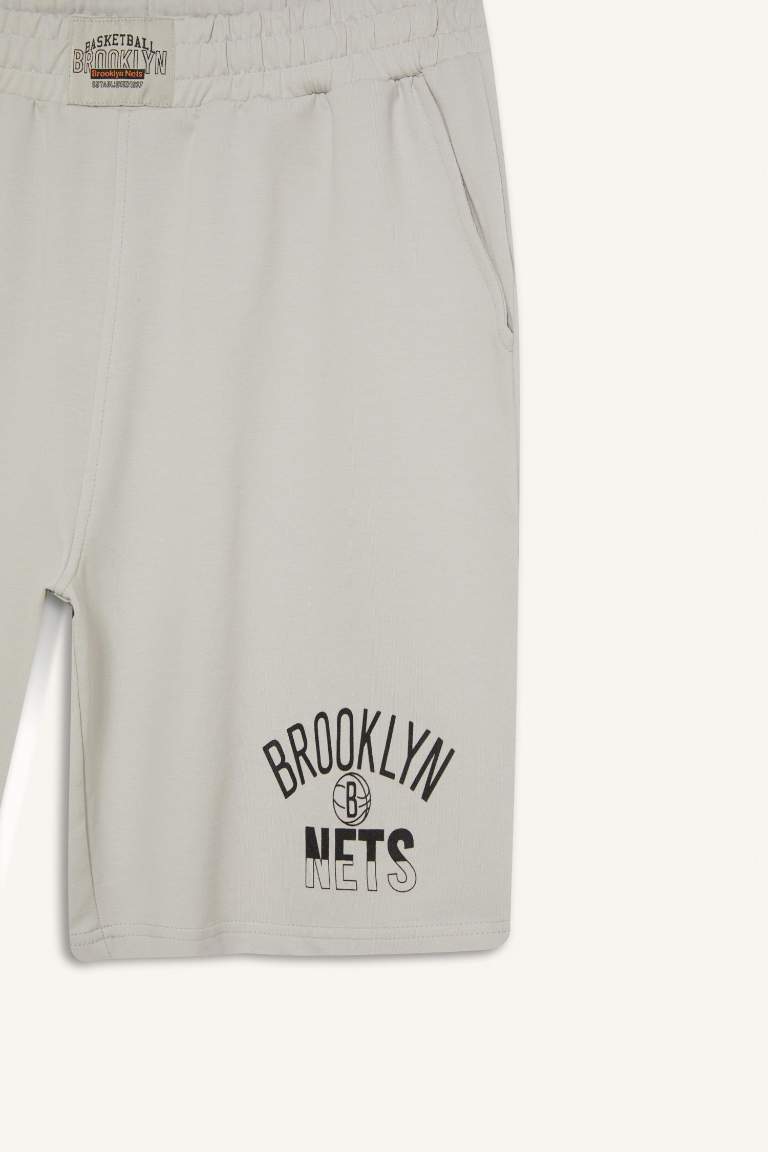 Шорты стандартного фасона NBA Brooklyn Nets с короткими штанинами