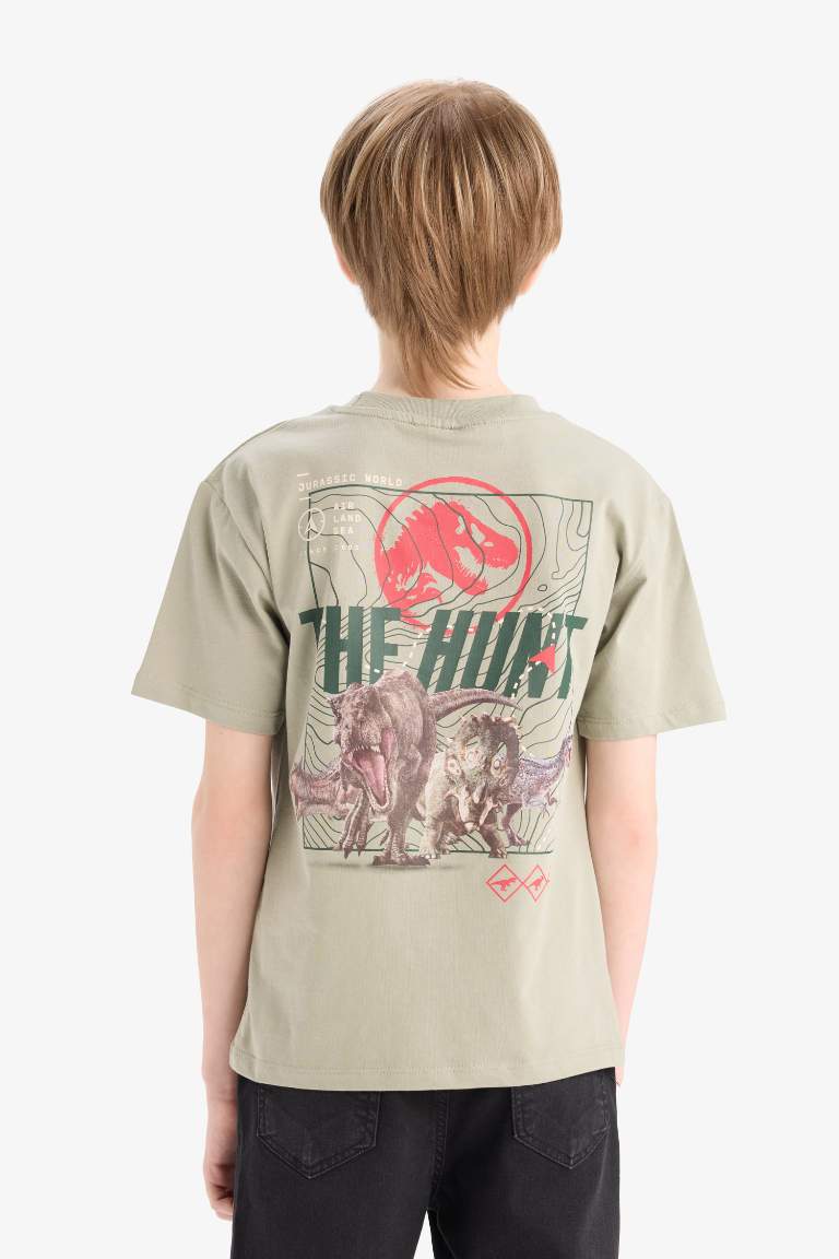 Boy Jurassic World Crew Neck Back Printed T-Shirt