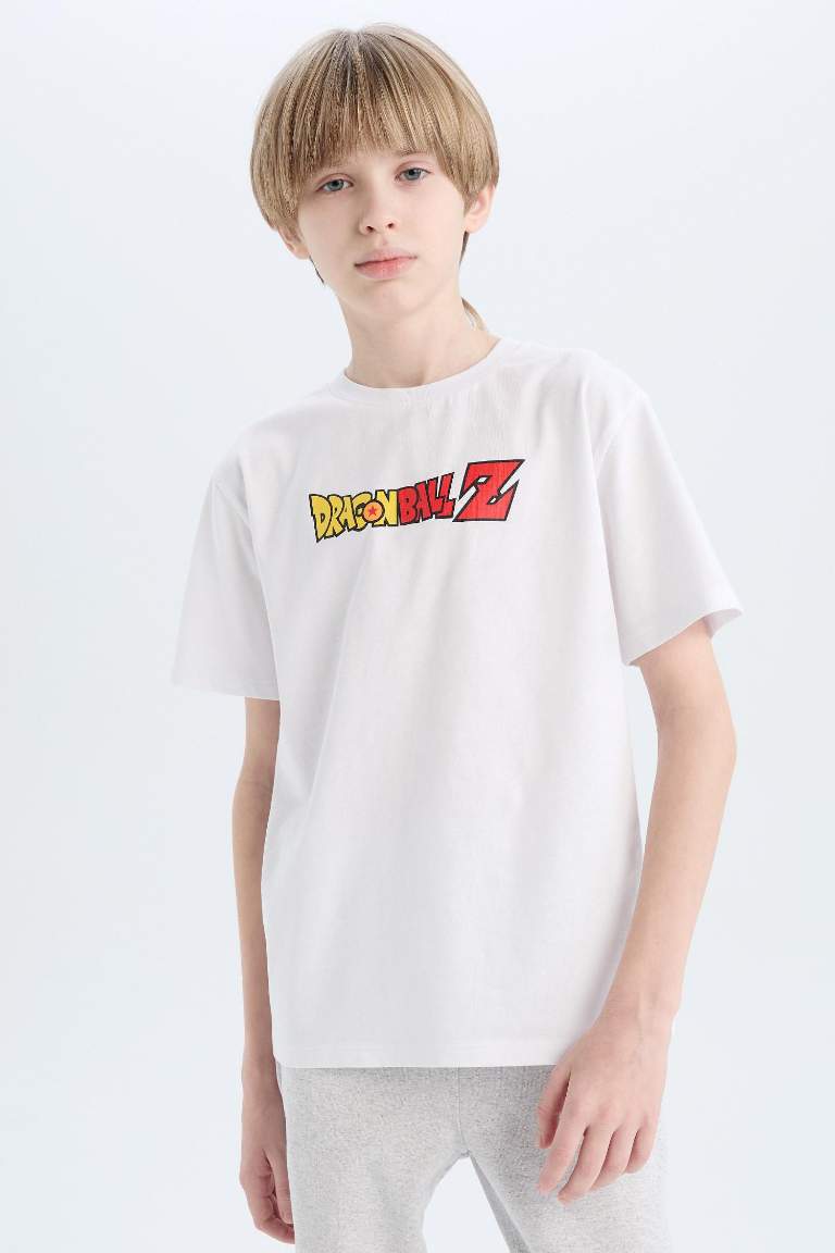 Boy Dragon Ball Crew Neck Back Printed Short Sleeve T-Shirt