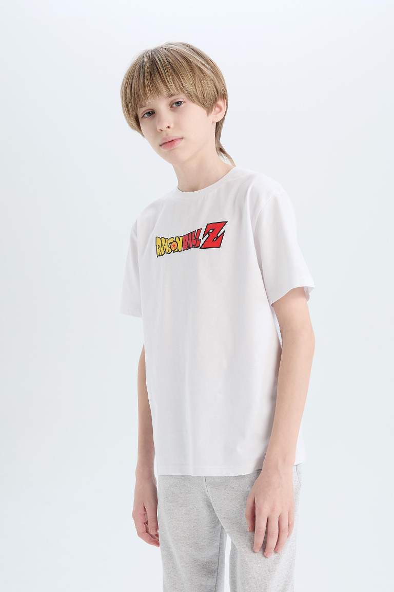 Boy Dragon Ball Crew Neck Back Printed Short Sleeve T-Shirt