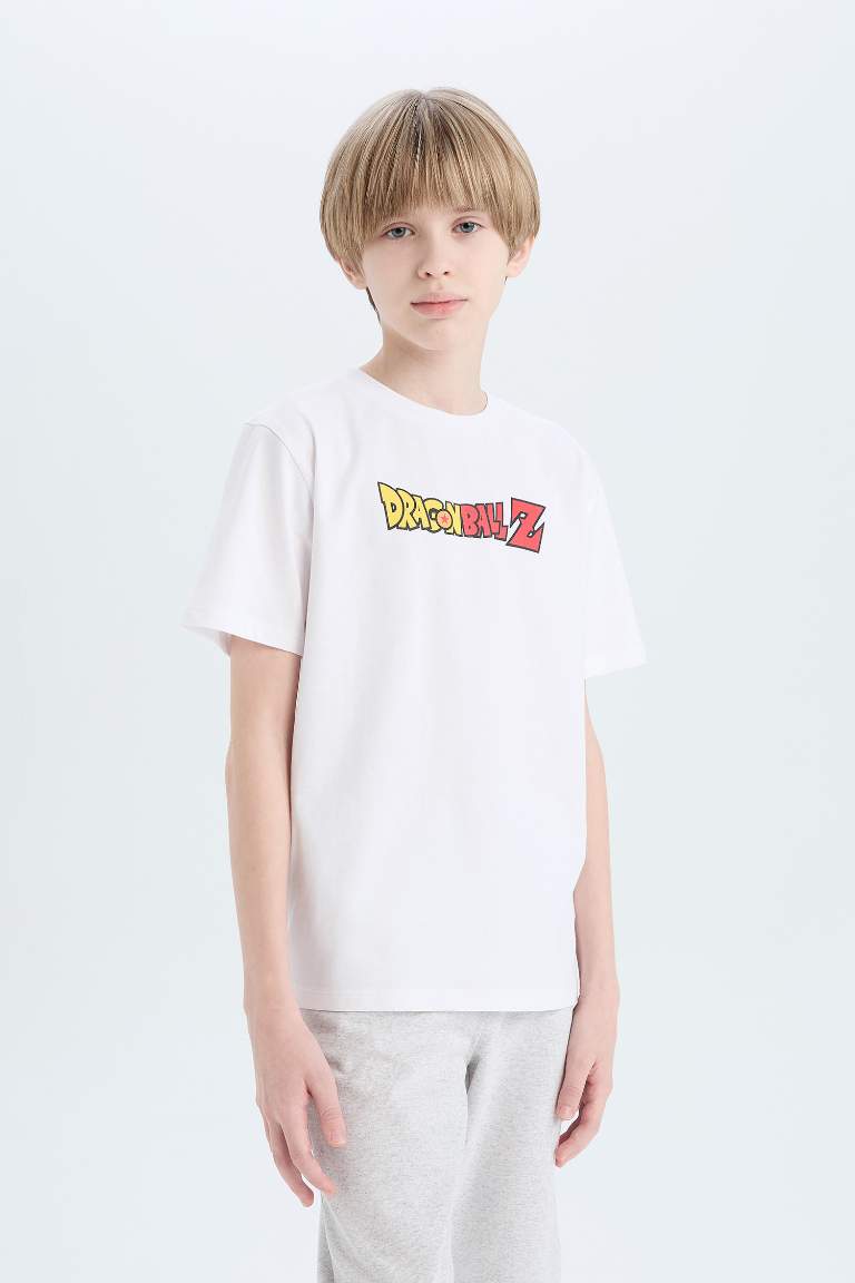 Boy Dragon Ball Crew Neck Back Printed Short Sleeve T-Shirt