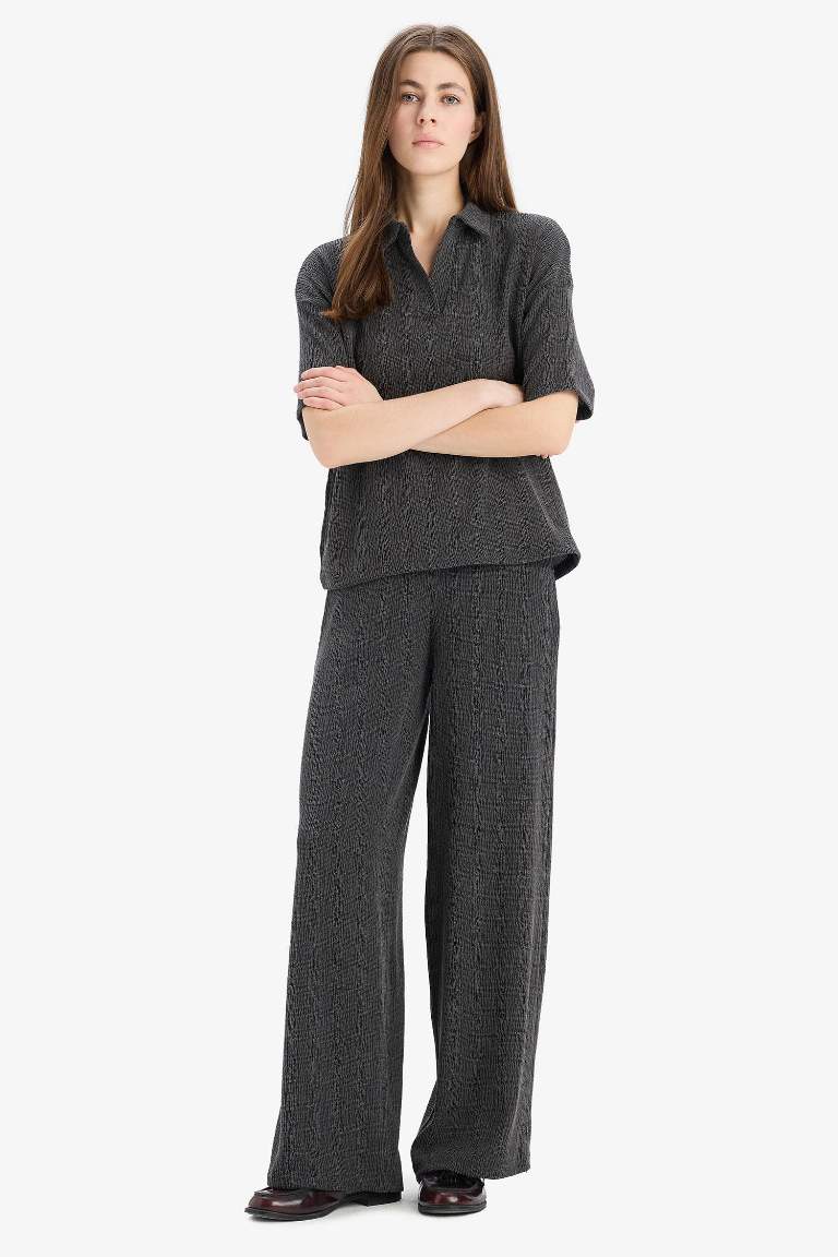 Wide leg брюки с широкими штанинами