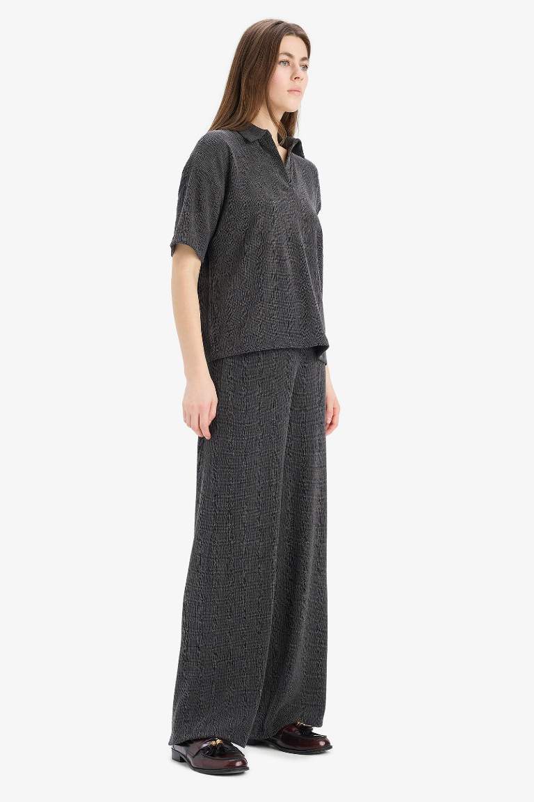 Wide leg брюки с широкими штанинами