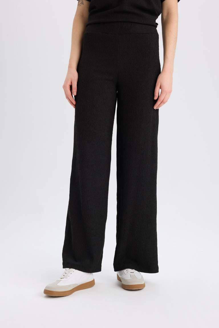 Basic Crepe Wide Leg Trousers