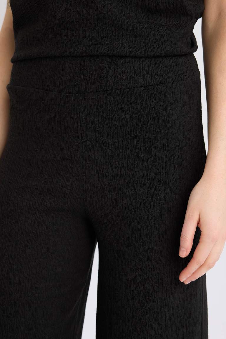 Pantalon basique à jambes larges